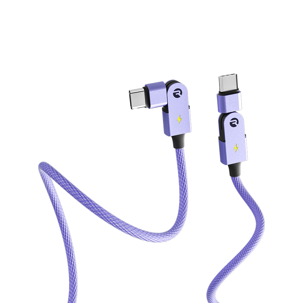 Tipo C: para Android y iPhone 15+ / 3ft / Morado