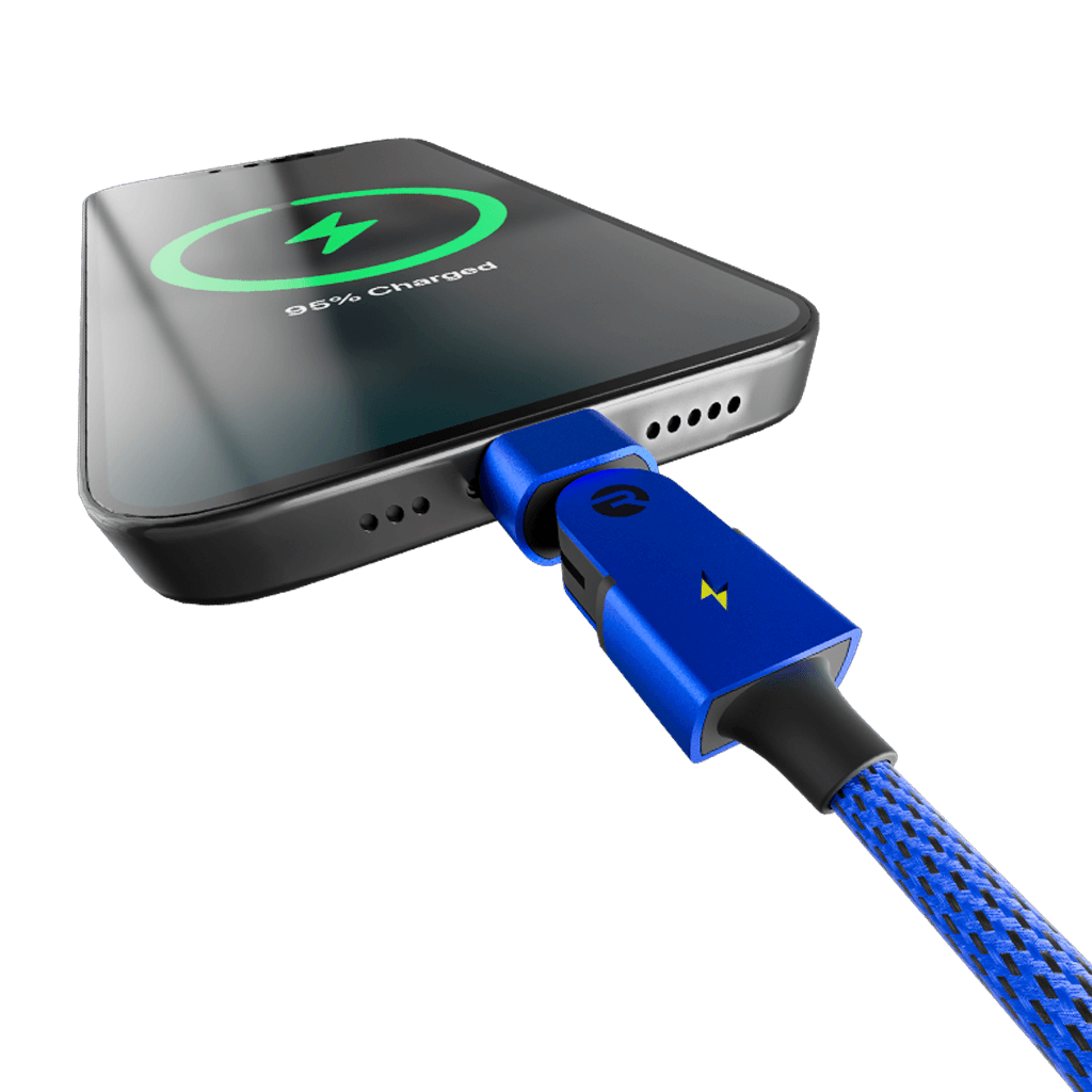 Type C: for Android & iPhone 15+ / 3ft / Blue