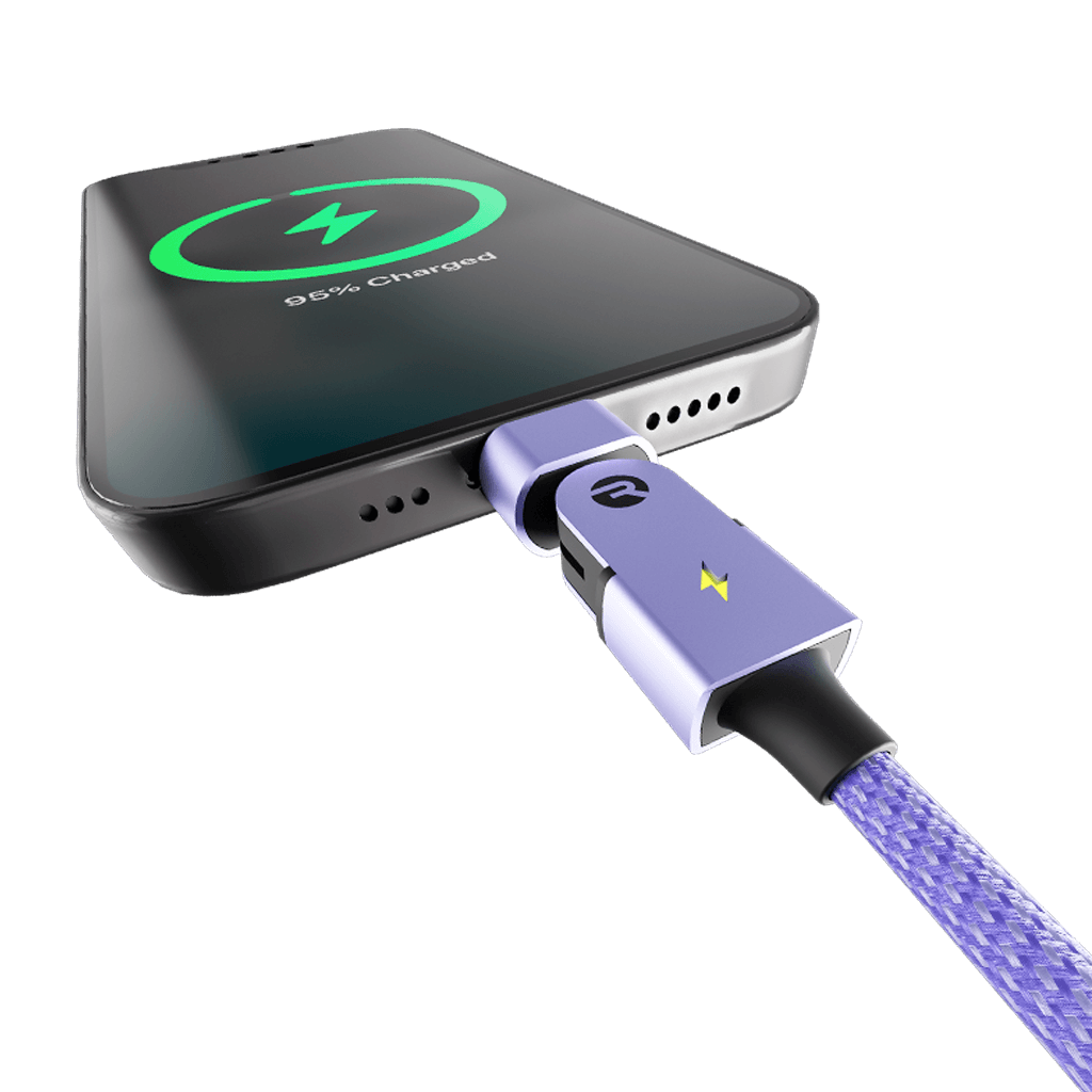 Type C: for Android & iPhone 15+ / 6ft / Purple